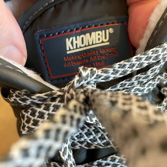 KHOMBU Elsa Grey Cold Weather Waterproof Snow Rain Boots Shoes Women's 9 - Picture 7 of 10